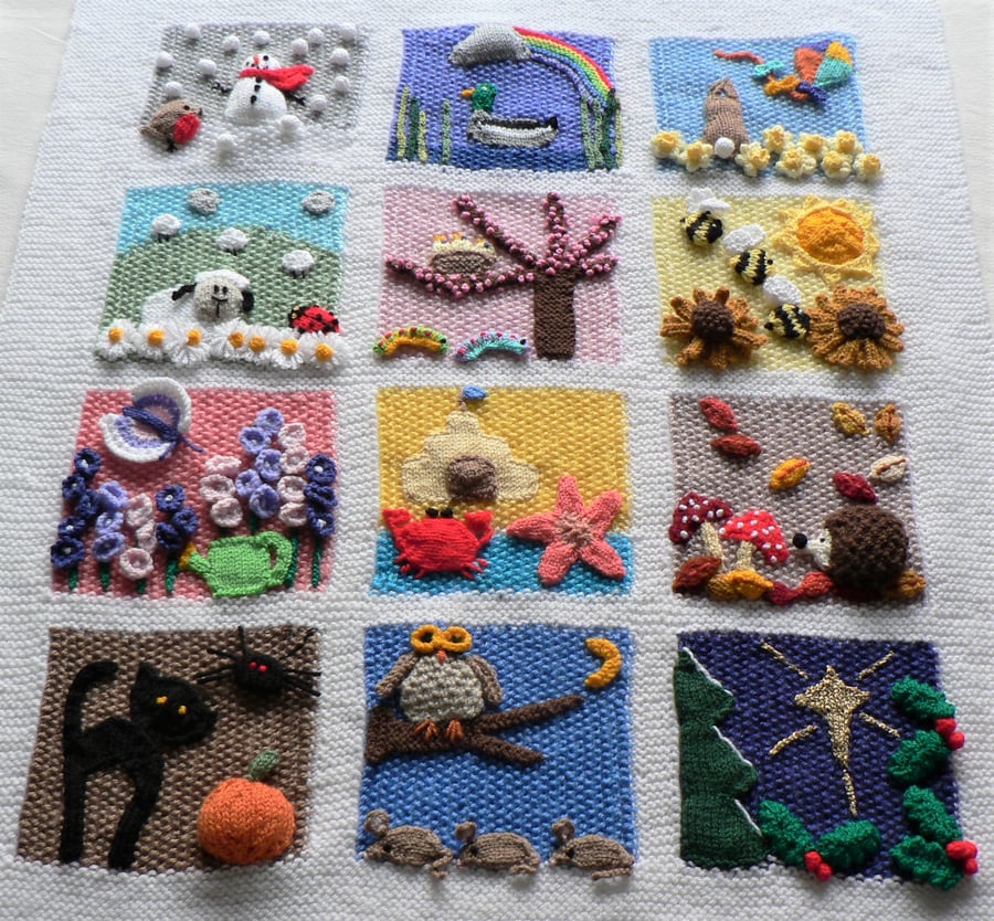 Knitting pattern - THE YEAR ROUND calendar blanket