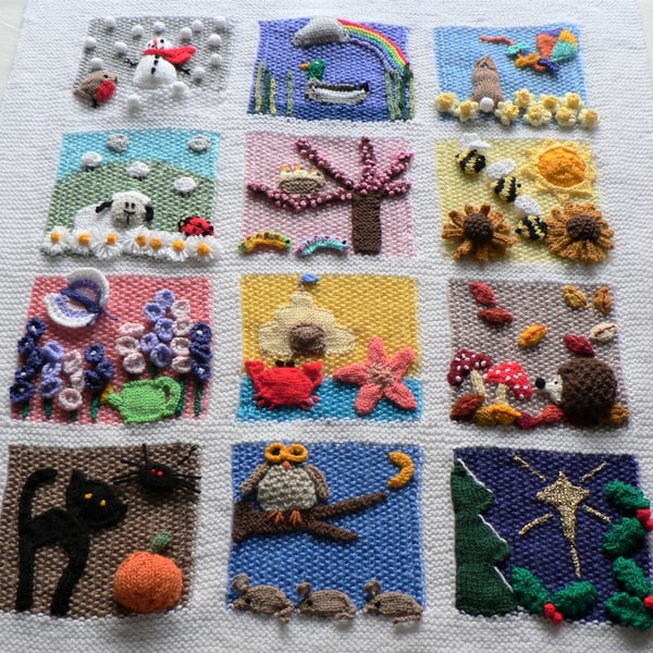 Knitting pattern - THE YEAR ROUND calendar blanket