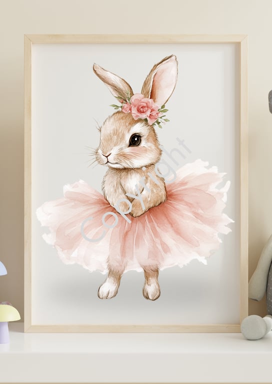 Bunny Ballerina Print
