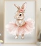 Bunny Ballerina Print