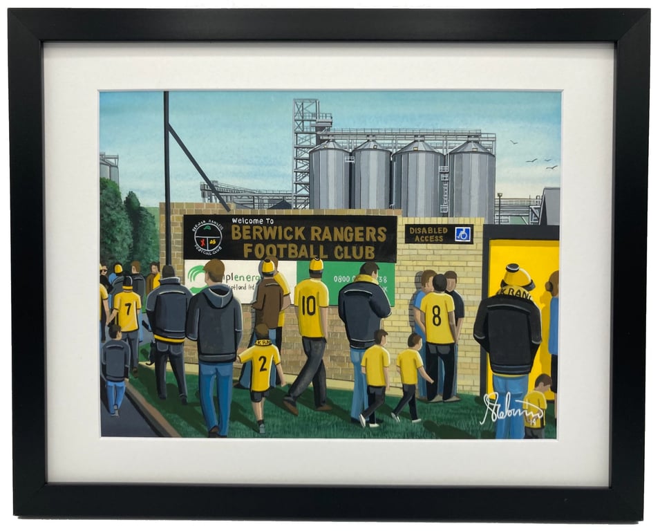 Berwick R's. Framed & Unframed Fine Art Print. Rangers Football Club FC, Gift