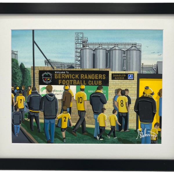 Berwick R's. Framed & Unframed Fine Art Print. Rangers Football Club FC, Gift