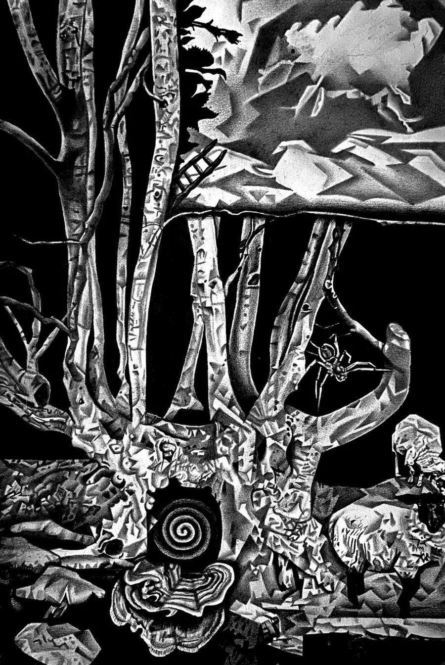 The Axis Mundi Drawing Art Print