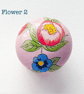 Pink 4cm door knobs, hand painted and flower decoupaged, 3 in total  - Image 4
