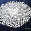 Crocheted Jug Cover with Gold & Clear Beads