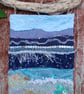 Upcycled  wall hanging.  Slow Stitched coastal scene. - Image 3
