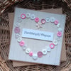Penblwydd Hapus Perfectly Imperfect Button Heart Card 5" x 5" Welsh