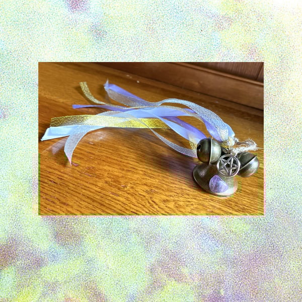 Altar Bell Chime Decor Decoration Wiccan Pagan Cleansing Spell Ritual Amethyst