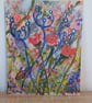 Original wildflowers acrylic abstract painting