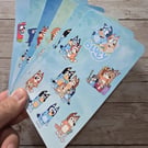Sticker Sheet Bluey : 44 Mixed Waterproof Vinyl or Laminated Stickers