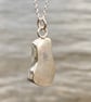 Vintage Sea Pottery and Sterling Silver Pendant - 1186 - Image 3