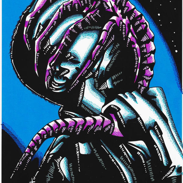 ALIEN MOVIE FAN ART,INKS A4