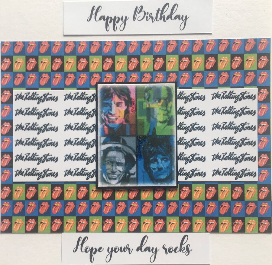 Happy Birthday Card -  for Rolling Stones fan