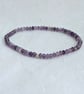 Faceted amethyst stretch bracelet, February birthday - Image 8
