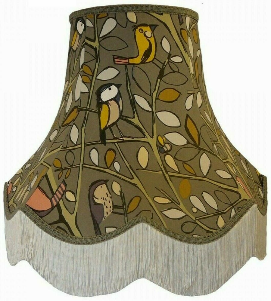 Garden Birds Fabric Lampshades, Standard Lamps Table Lamps Ceiling Lights.