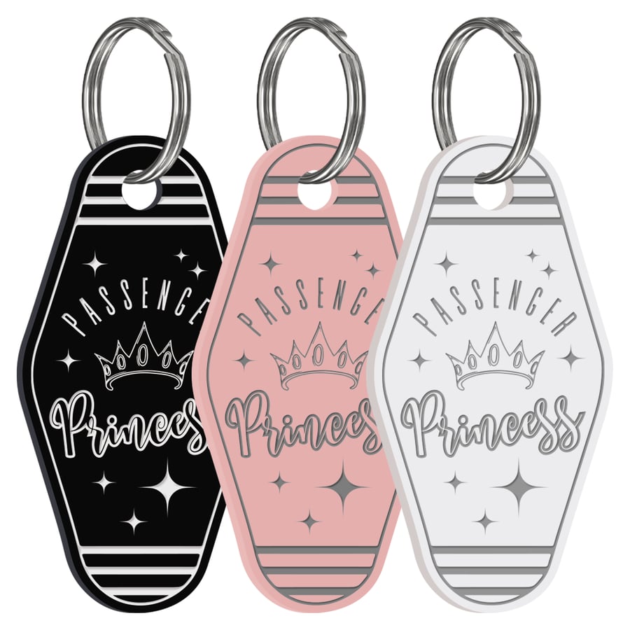 Passenger Princess: Motel Keyring - Funny Retro quote Keychain Gift  