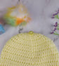 Matching Mum and Baby Crochet Hats, Lemon Yellow Pom Pom Beanie Set - Image 7