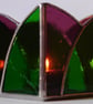 STAINED GLASS TEA LIGHT CANDLE HOLDER - Image 1