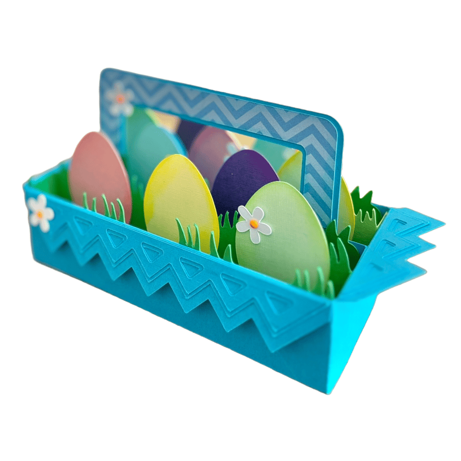 3D Easter Egg Pop Up Box Card, Colourful Festive Spring Celebration