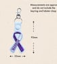 Warrior or Survivor Ribbon Keyring - Embroidered Awareness Support Gift - Image 5