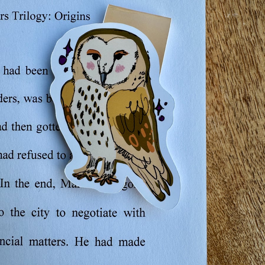 Magnetic Bookmarks Owl 01