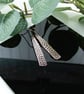 Copper Earrings, Dotty Patterned Bar Droppers with Niobium Ear Wires - Image 4