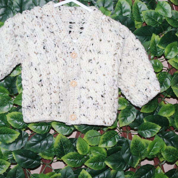 handmade crochet baby cardigan size 3-6 months