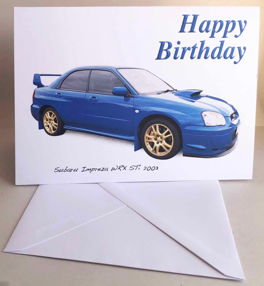 Subaru Impreza WRX Sti 2003 - Birthday, Anniversary, Retirement or Plain Card