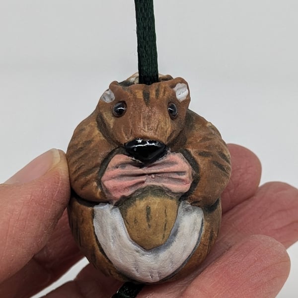 Squirrel - Little Creatures Range - on ribbon
