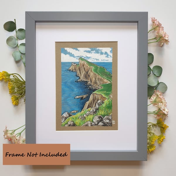 Neist Point, Isle of Skye, small original artwork, Scottish landscape