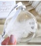 Dad Memorial Round Feather Bauble, In Memory of Dad, Round Glass Christmas Ornam - Image 2