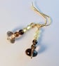 Smoky Quartz Earrings With Yellow Swarovski Crystals - Handmade In Devon - Image 10