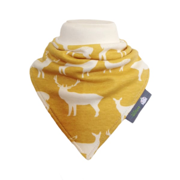 ORGANIC Baby Bandana Dribble Bib in ELK FAM SUN An ECO GIFT IDEA from BellaOski