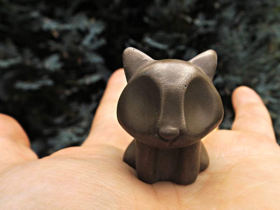 The Cat  Miniature Bronze Cat Figurine 