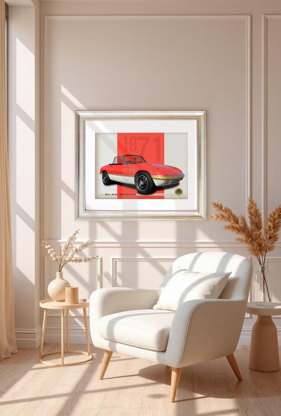 Lotus Elan Sprint D.H.C. 1971   Photographic Image A3 