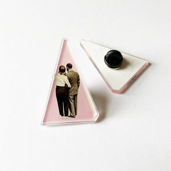 Pink Acrylic Brooch