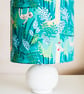 round drum table-lamp lampshade rainforest jungle sloth giraffe nursery child's  - Image 3