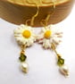   Hand Crafted Daisy Drop Earrings - Image 3