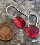   Red Copper  Circle Dangle Earrings - Image 2