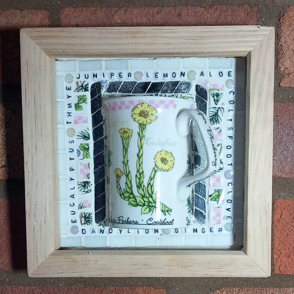MOSAIC MUG OF HERBS IDEAL FOR KITCHEN