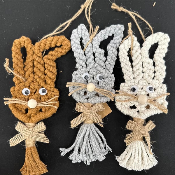 Easter Bunny Macrame hanging - buy 2 save 50p