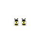 Tiny Bee Stud Earrings - Handmade - Image 3