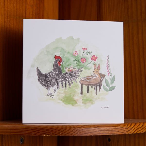 'Tea?' Greeting card