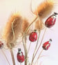 5 x red rosehip posy -  sculptural ceramic flowers for stylish arrangement - Image 3
