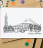Bishop's Stortford Skyline Greetings Card