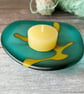 Teal glass trinket dish - Image 3