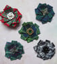 Cute Tartan Ruffle Hair Clips Plaid Ribbon Ruffle - Mixed Colours - Image 1