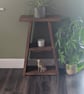 Handmade Rustic Solid Wood Hallway Console Table – Angled Book Shelf