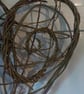 Natural Woven Willow Spiral Heart, St Dwynwen's day, Valentine, made to order - Image 3