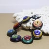 SHINY Rainbow colors - Vintage Button Adjustable Bracelet